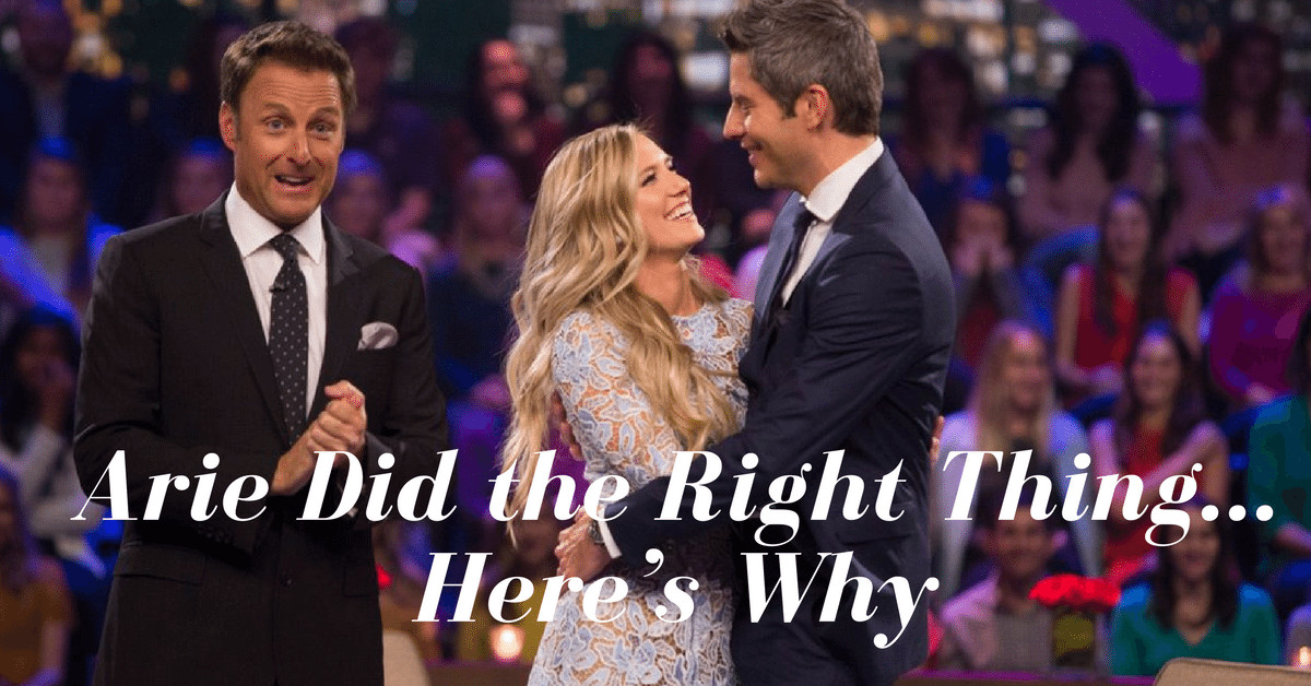 Arie Did the Right Thing… Here’s Why
